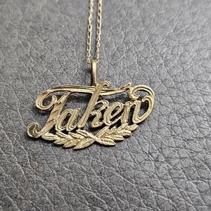 14K Yellow Gold TAKEN Necklace